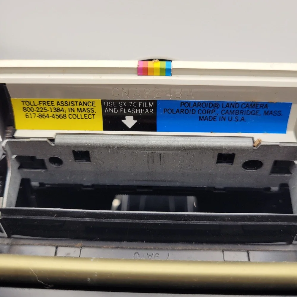 Polaroid Land Camera OneStep Rainbow Stripe SX-70 Instant Film Camera with Case